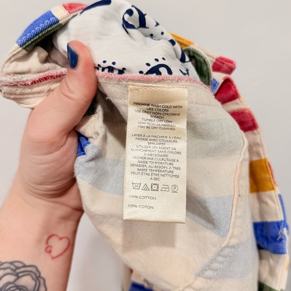 Free People We The Free Ridley Baja Pull On Trouser Pant Stripe Women Size Small - Picture 10 of 11